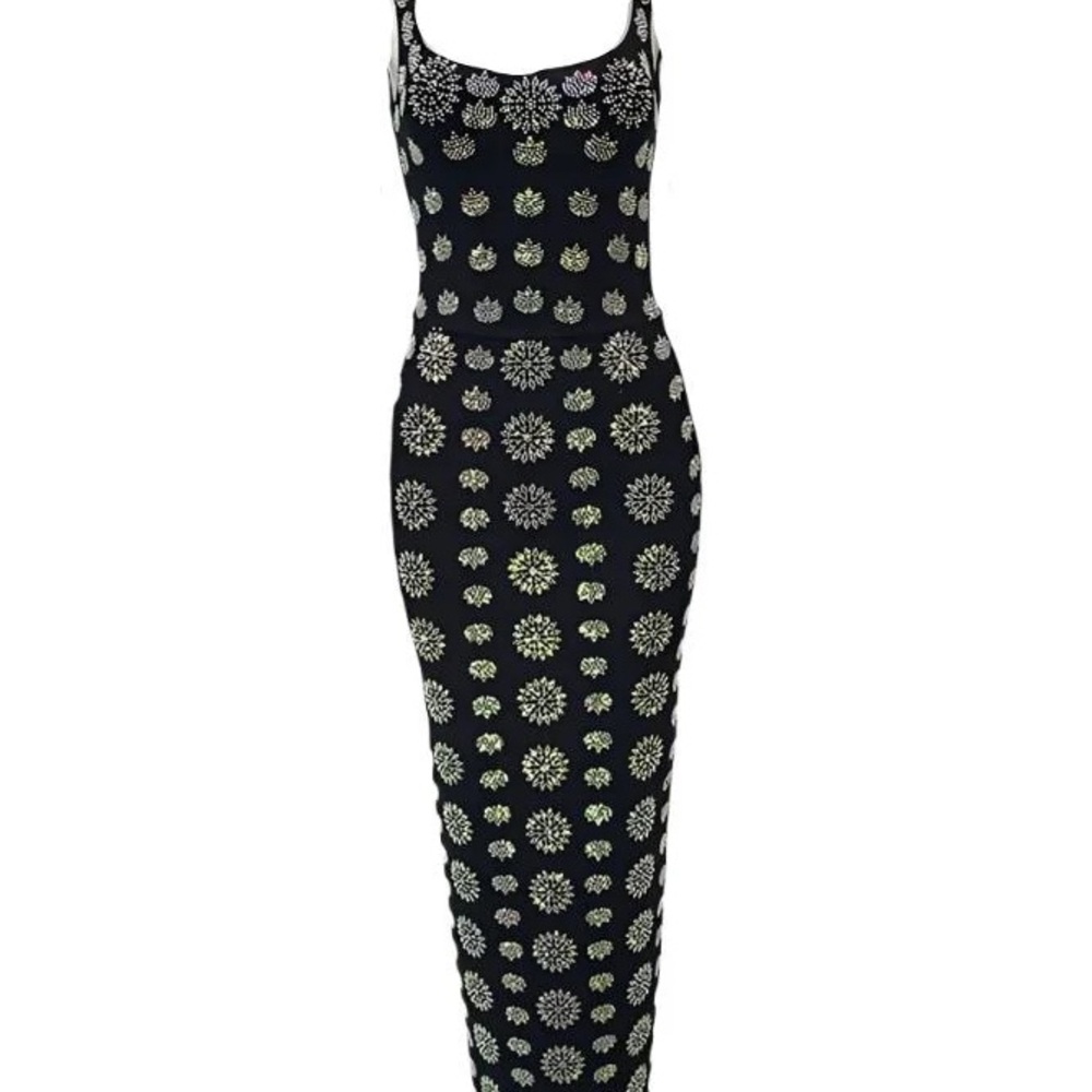 Elegant Black Floral Maxi Dress
